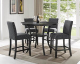 ZNTS Biony Gray Fabric Counter Height Stools with Nailhead Trim, Set of 2 T2574P181628
