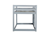 Solid Wooden, Solid Rubber Wooden Twin over Twin Loft Bed with Ladder, with Bed Platform of W504P191663