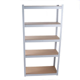 ZNTS 5 Tier Laminated White Metal Shelving Unit Adjustable Garage Storage Utility Rack Heavy Duty Shelves 02251443