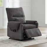 Glenn 30" Power Lift Assist Recliner Arm Chair Steel Gray Chenille B2719P328584