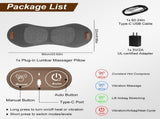 3 in 1 Lumbar Support Pillow with Vibration Massage, Heating & Airbag Stretching, Memory Foam Back 43455412