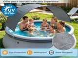 118 x 68 Large Capacity Outdoor Inflatable with Sunshade Tent, TearResistant PVC BlowUp 90250049