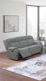Smoke Color Fur Like Corduroy 1pc Motion Sofa Living Room Reclining Couch Plush Textured Seat B011P335286