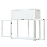 TOPMAX Patio 35.4''x17.7''x37.4'' Mini Wood Cold Frame, Compact 2 Doors Garden Greenhouse with N717P229026K