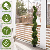 Outdoor uv resistant plastic boxwood topiary bonsai artificial spiral tree plant 180cm 2pcs/set W2945P279013