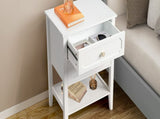 Wood Nightstand End Side Table with 2 Drawer for Living Room, Bedroom 64916799