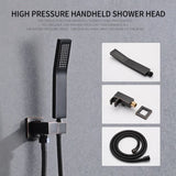 ZNTS Shower System Shower Faucet Combo Set Wall Mounted with 10" Rainfall Shower Head and handheld shower W92856802