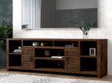 74 inch TV Stand Console for TVs up to 85 inches, No Assembly Required, Whiskey Finish B108P160189