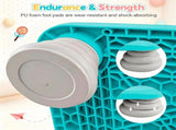 25.5 Inch Kids Mini Trampoline with Non-Slip EVA Jumping Surface, Rounded Edge PU Foam Foot Pads 79450087