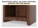 8-Tier Arched Dome Display Rack Particleboard Melamine-Faced Bookshelf 15.75*11.81*70in Walnut 72184045