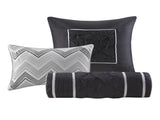 7-Piece Cal King 100% Polyester Pieced Pleated Tufted Comforter Set B035P463171