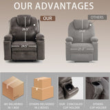 ZNTS Power Lift Recliner Chair with Massage for Elderly, Overstuffed Wide Recliners, Heavy Duty and W1622P196284