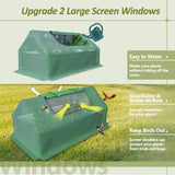 ZNTS 8x4x2ft Galvanized Raised Garden Bed with Cover Metal Planter Box Kit, w/ 2 Large Screen Windows W1212P145266