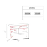 Console Table 31.8" H with 2 Doors and 3 Shelves, Black B097P250862