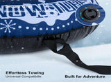 600D Waterproof Oxford Cloth Snow Sled, Reinforced Handles Removable Tow Strap for Adults Kids 39547697