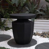 Decorative Garden End, 20.3" H Modern Heavy Duty Patio Sturdy Faux Terrazzo Accent Side W2734P194118