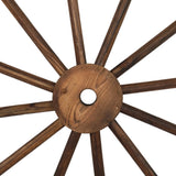 2pcs 30-Inch Old Western Style Garden Art Wall Decor Wooden Wagon Wheel Brown 29619922