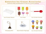 2-in-1 Wooden Grocery Store & Ice Cream Cart Playset with Accessories 95834899