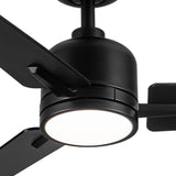 48" Black Lowe Profile Ceiling Fan with Light W1367P247083
