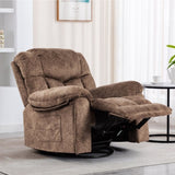 ZNTS Swivel and Rocking Recliner Chair with Massage and Heating Bonded Leather Sofa W1403P172917