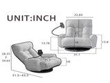 Adjustable head and waist, game chair, lounge chair in the living room, 360 degree rotatable sofa W244P172639