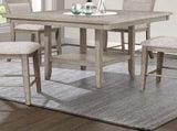 1pc Contemporary Transitional Counter Height Dining Table w 20-Inch Faux Marble Lazy Susan All Tan / B011P240451