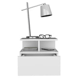 Floating Nightstand Flopini, One Drawer, White Finish B092123116