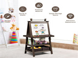 3-in-1 Double-Sided Storage Art Easel Brown 44897206