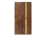 Tall Display Cabinet with Fluted Glass Doors, Freestanding Bookcase and Open Shelves, Modern Accent W331P533618