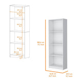 ZNTS White Tier Storage Shelves Bookcase B062P175156