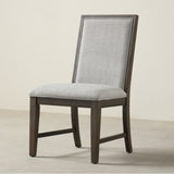 Aberll Solid Wood Upholstered Dining Chairs, Set of 2, Gray T2574P164584