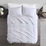 3 Piece Quilt Set White Full/Queen B035129030