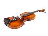 4/4 Solid Wood EQ Violin Case Bow Violin Strings Shoulder Rest Electronic 22611277