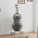 Cello Shape Wine Bakers Rack, Freestanding Wine Rack with Storage Bottle, Wine Storage Home Bar for W2167P192595