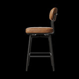 360 &deg Rotating Bar Chair Bar Stool bar stools set of 2 piece set with leather cushions and iron W1727P251187