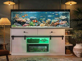 75 Gallon Fish Tank Stand with LED Light &Power Outlets, 55-75 Gallon Aquarium Stand with Sliding 21464578