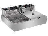 Dual Tank Electric Deep Fryer, 22.8QT/21.6L Large Capacity 110V 3400W with Adjustable Temperature 65681853