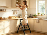 2 Step Folding Step Ladder, 330 lbs Heavy-Duty Metal Step Stool with Reinforced X-Structure, 59994791