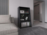 Bookcase 47" H, 3 shelves, Black B097P250875