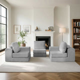 108'' Modular Sectional 3-Seater Cloud Sofa,Corduroy Convertible Sofa Bed ,living room. 05720410