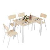 5-Piece Dining Table Set with 4 Chairs, 43" Kitchen Table & Chairs Set for 4, Dining Room Table with W578133460