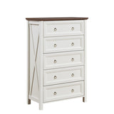 Farmhouse 5 Drawers Dresser Chests for Bedroom, Wood Rustic Tall Chest of Drawers, Dressers 75296143