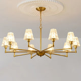 Mid Century Glass Chandelier Modern Gold Pendant Light Fixture, 10 Light Farmhouse Chandeliers for 71833627