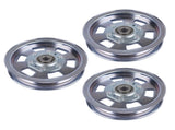 3 Flat Idler Deck Pulleys Fit for Bad Boy ZT Series 48" 50" 60" Deck MZ Series 48" Deck Outlaw 91792858