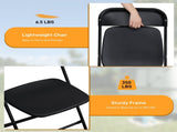 10pcs Injection Molding Classic Garden Plastic Folding Chair Black 88638024