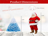 5ft Blue&White Xmas Tree - Flocked Snow-Melt Design, Sturdy Metal Stand, 456 Tips, Fireproof & 17188165