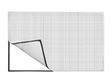 58.27 x 39.17" Magnetic Window Screen, White Frame with Black Magnetic Strip & Wind Clips, 14523479