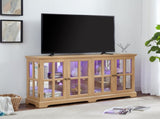 LED Curio Display Cabinet Antique Display Cabinet with Glass Doors Adjustable Shelves for W2275P460422