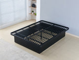 Modern Style Heavy Duty King Size Platform Bed Frame made with Metal and16 Inch height in Black B009P191908