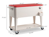 80QT 87.5*38.5*91cm Rectangular Plastic Box Iron Leg Tube Freezer Insulation 89582455